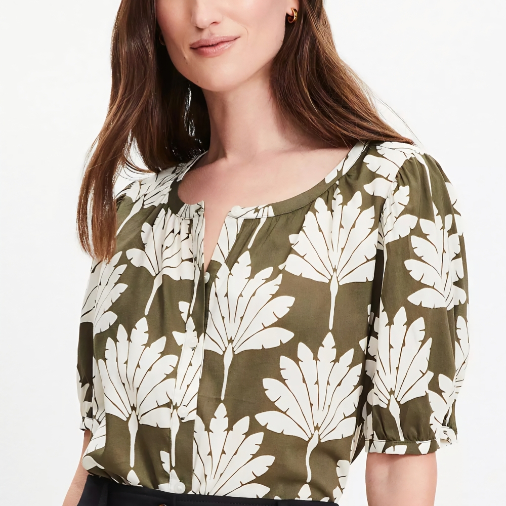 LOFT | Palm Leaf Buttom Down